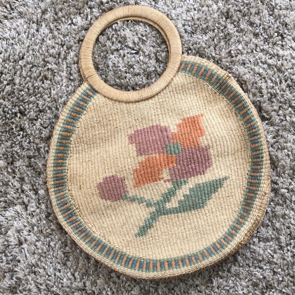 Embroidered woven bag